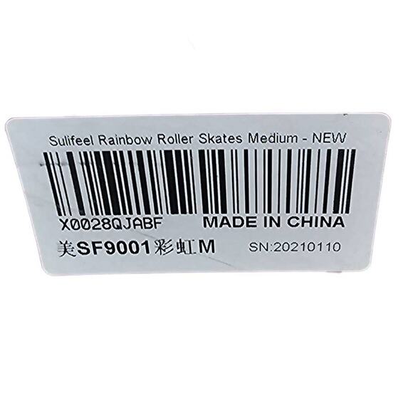 Sulifeel Rainbow Unicorn Roller Skates Medium New - Picture 13 of 14